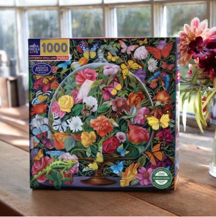 Puzzle 1000p Butterfly Still Life Eebo Eeboo Ikaipaka jeux &