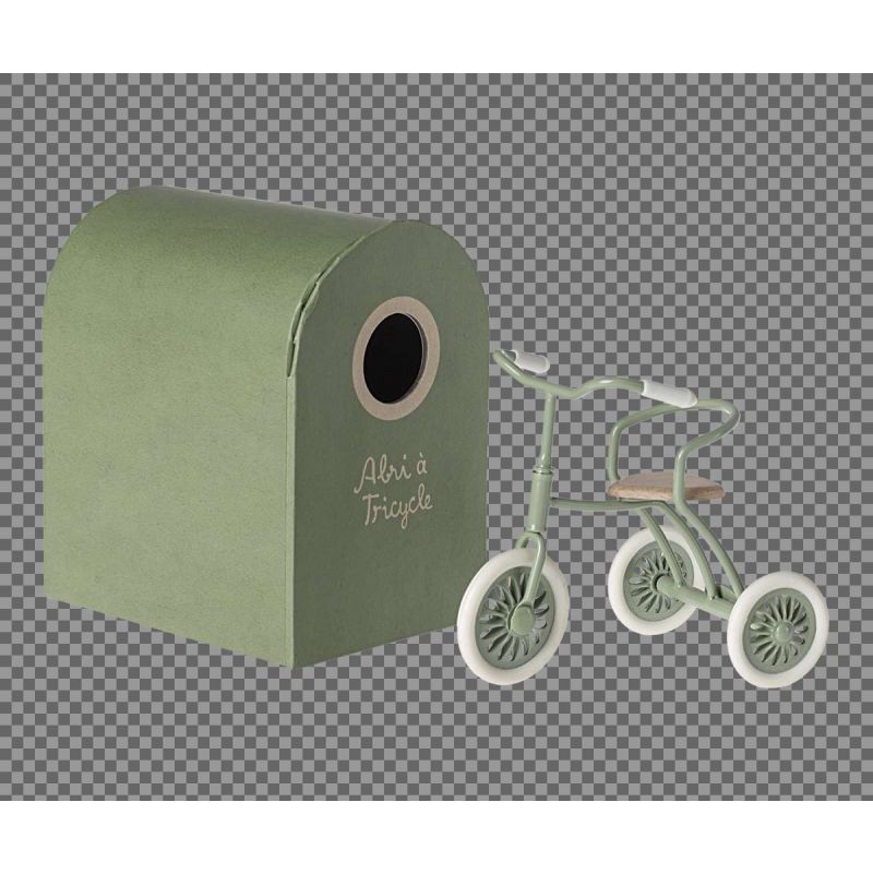 Maileg Abri & Tricycle souris Vert Maileg Ikaipaka jeux &