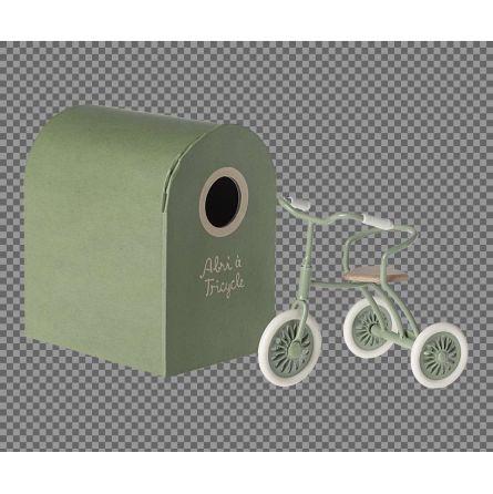Maileg Abri & Tricycle souris Vert Maileg Ikaipaka jeux &