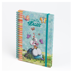 Diddl Cahier à spirale A5 élastiques à paillettes Diddl