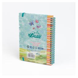 Diddl Cahier à spirale A5 élastiques à paillettes Diddl