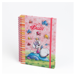Diddl Cahier à spirale A5 élastiques à paillettes Diddl