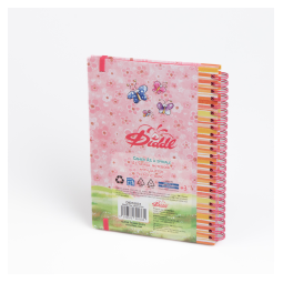Diddl Cahier à spirale A5 élastiques à paillettes Diddl