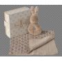 Maileg Coffret Hochet Lapin couleur crème pêche Maileg Ikaipaka