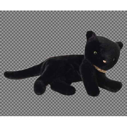 Maileg Peluche chaton endormi medium noir Maileg Ikaipaka jeux