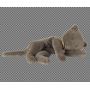 Maileg Peluche Chaton endormi médium gris Maileg Ikaipaka jeux
