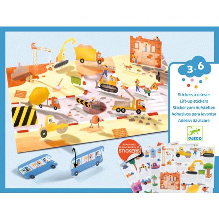Stickers à relever Véhicules Djeco Ikaipaka jeux & jouets Royan