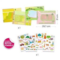 Stickers à relever La Ferme Djeco Ikaipaka jeux & jouets Royan