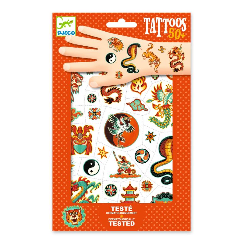 Tatouages tattoos Esprit Martial Djeco Ikaipaka jeux & jouets