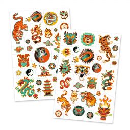 Tatouages tattoos Esprit Martial Djeco Ikaipaka jeux & jouets