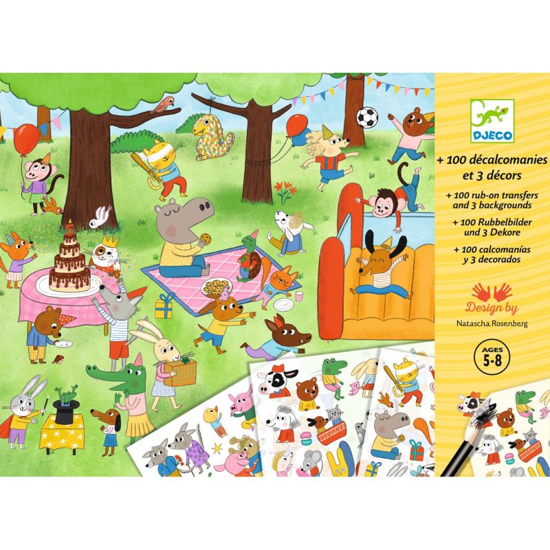Décalcomanies C'est la fête! Djeco Ikaipaka jeux & jouets Royan