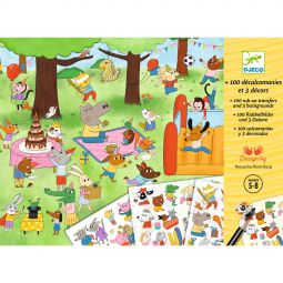 Décalcomanies C'est la fête! Djeco Ikaipaka jeux & jouets Royan