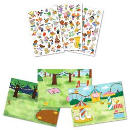 Décalcomanies C'est la fête! Djeco Ikaipaka jeux & jouets Royan
