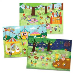 Décalcomanies C'est la fête! Djeco Ikaipaka jeux & jouets Royan