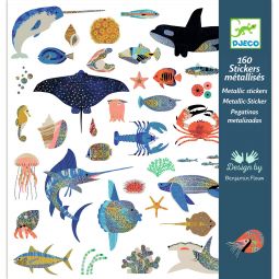 Stickers métallisés Océan Djeco Ikaipaka jeux & jouets Royan