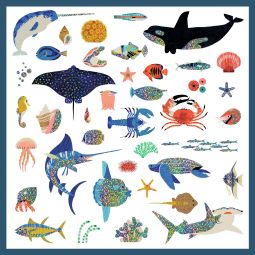 Stickers métallisés Océan Djeco Ikaipaka jeux & jouets Royan