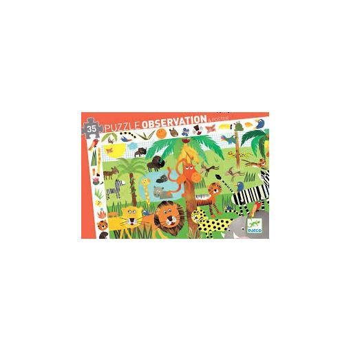 Puzzle 35p observation la jungle Djeco Ikaipaka jeux & jouets