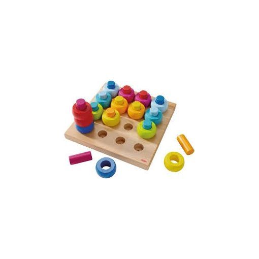 Jeu à enficher anneaux multicolors Haba Ikaipaka jeux & jouets