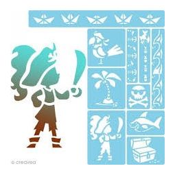Mini Stencils, Pirates  Ikaipaka jeux & jouets Royan