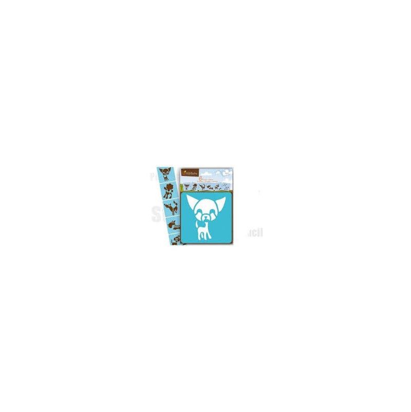 Set de 6 pochoirs enfants, Chiens  Ikaipaka jeux & jouets Royan