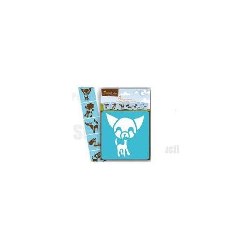 Set de 6 pochoirs enfants, Chiens  Ikaipaka jeux & jouets Royan