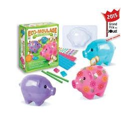 Eco moulage popsine tirelire cochon Sentosphere Ikaipaka jeux &