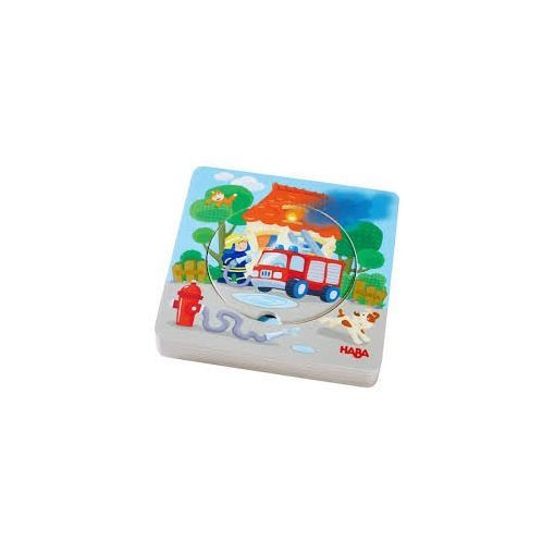 Puzzle bois pompier Haba Ikaipaka jeux & jouets Royan