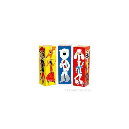 9 cubes drole d'animaux Djeco Ikaipaka jeux & jouets Royan