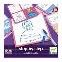 Dessin step by step joséphine and co Djeco Ikaipaka jeux &