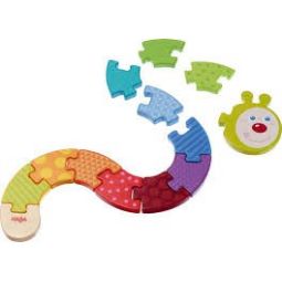 Jeu d'assemblage chenille arc en ciel Haba Ikaipaka jeux &