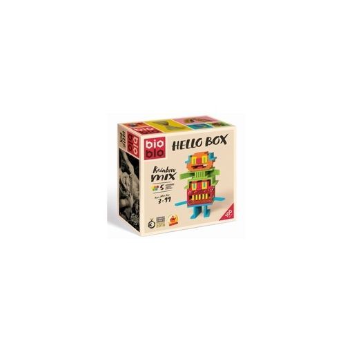 Hello Box Rainbow-Mix100 briques Bioblo  Ikaipaka jeux & jouets