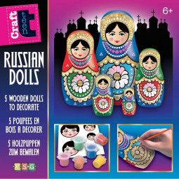 Baboushka Poupées Russes paillettes à peindre Oz Ikaipaka jeux