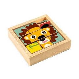 Cubes puzzles bois Tournanimo Djeco Ikaipaka jeux & jouets Royan