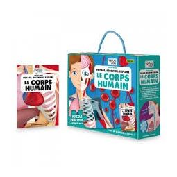 Puzzle 200p + Livre - Le corps humain Sassi Ikaipaka jeux &