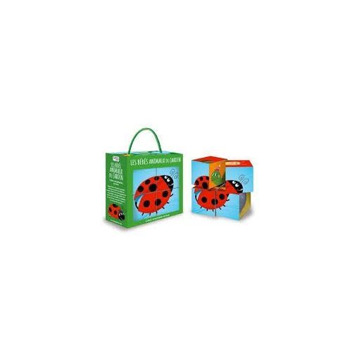 4 Cubes et Livres les bébés animaux du jardin Sassi Ikaipaka