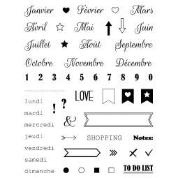 Set tampons transparents - Bullet Journal Artemio Ikaipaka jeux