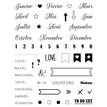 Set tampons transparents - Bullet Journal Artemio Ikaipaka jeux
