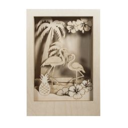 Kit bois Cadre - Motifs 3D Flamant Rayher Ikaipaka jeux &