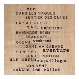 Tampon bois - Texte mer Chou & Flowers Ikaipaka jeux & jouets