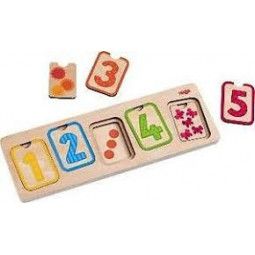 Puzzle en bois premiers chiffres Haba Ikaipaka jeux & jouets