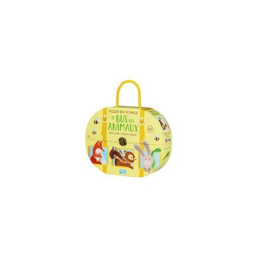 Puzzle en voyage, le bus des animaux Sassi Ikaipaka jeux &