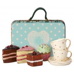 Maïleg Suitcase with Cakes & Tableware for 2 Maileg Ikaipaka