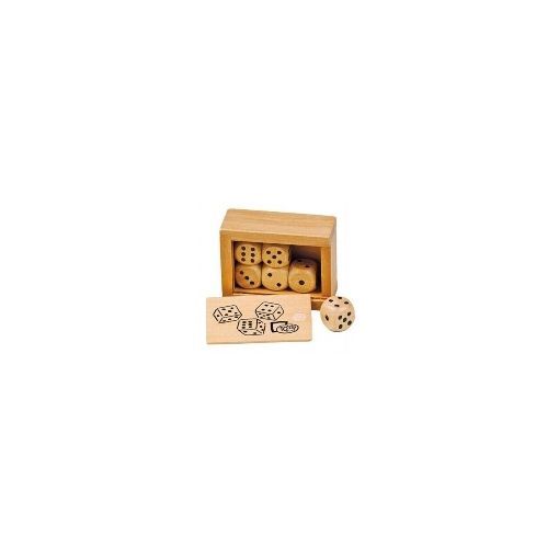 Boite de 6 dés en bois Goki Ikaipaka jeux & jouets Royan