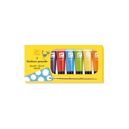 Les couleurs - Pour les grands 8 tubes de gouache - classique