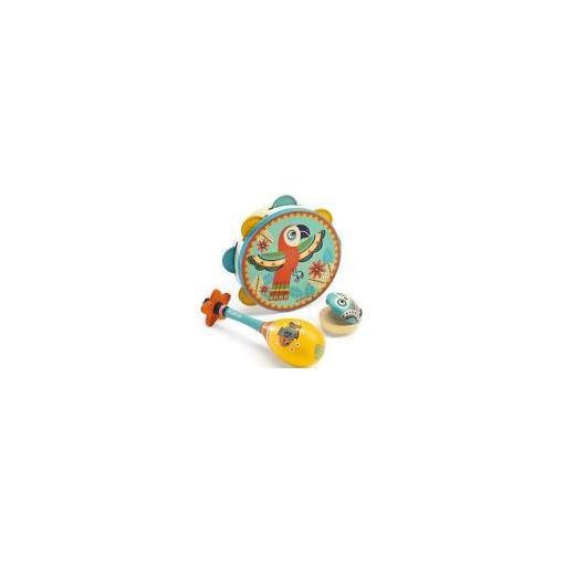 Set de 3 instruments * Tambourin-Maracas-Castagnette" Djeco