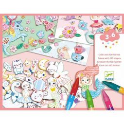 Coloriages - Un monde à créer - Filles Djeco Ikaipaka jeux &