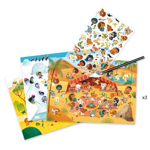 Décalcos - Savane, désert et pôle nord Djeco Ikaipaka jeux &