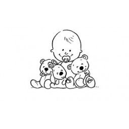 tampon bois bébé + ours Artemio Ikaipaka jeux & jouets Royan