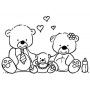 tampon bois famille ours Artemio Ikaipaka jeux & jouets Royan