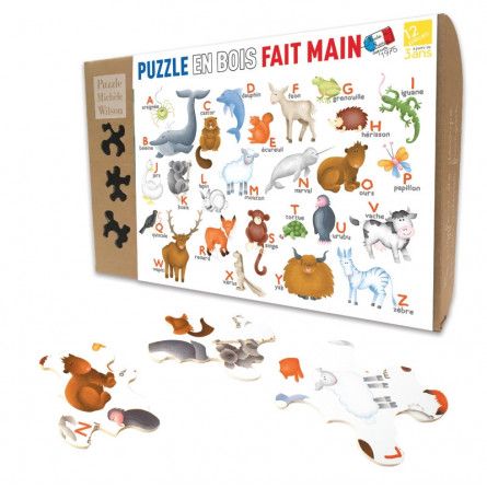 Puzzle Michèle Wilson Enfant 12p - L'Alphabet des Animaux